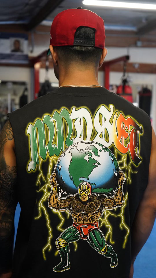 MNDSET LUCHADOR TANK (FADED BLACK)