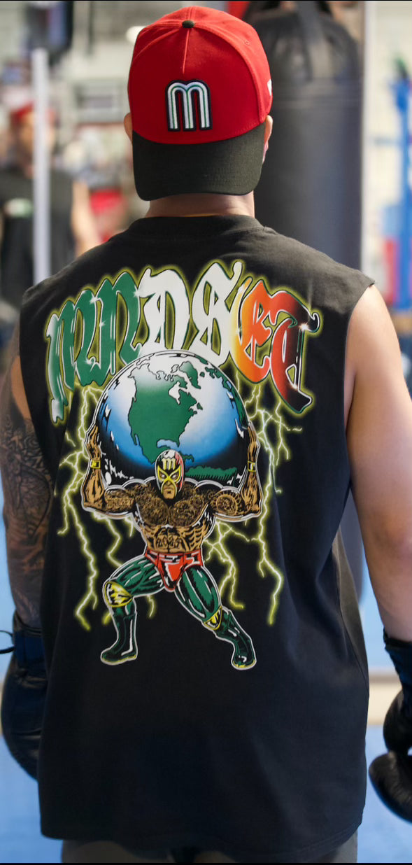 MNDSET LUCHADOR TANK (FADED BLACK)