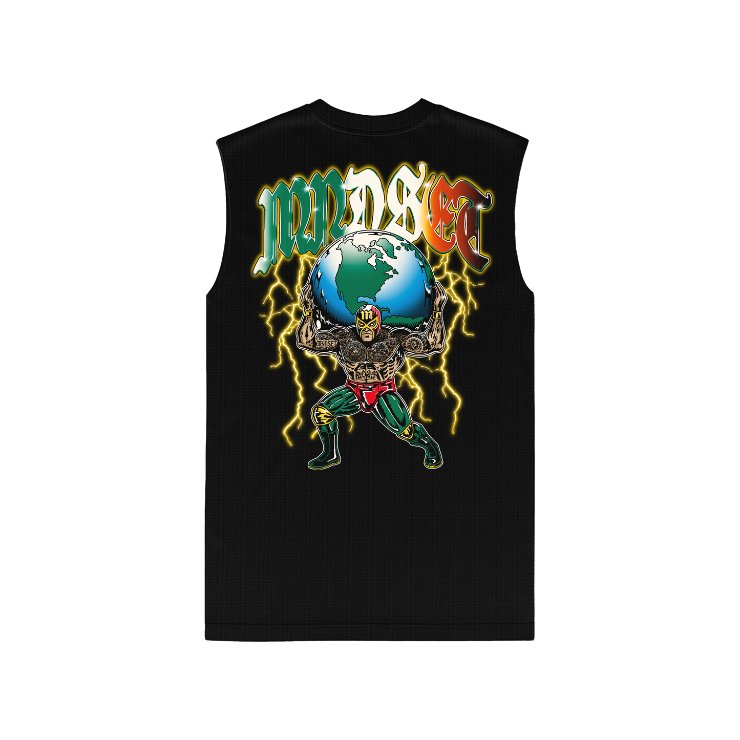 MNDSET LUCHADOR TANK (FADED BLACK)